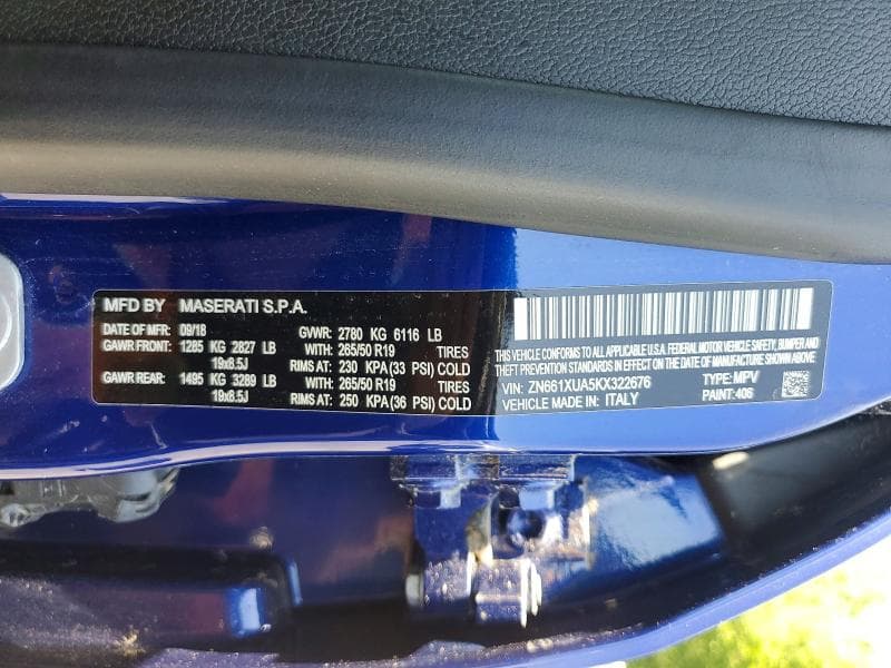 2019 MASERATI LEVANTE 12