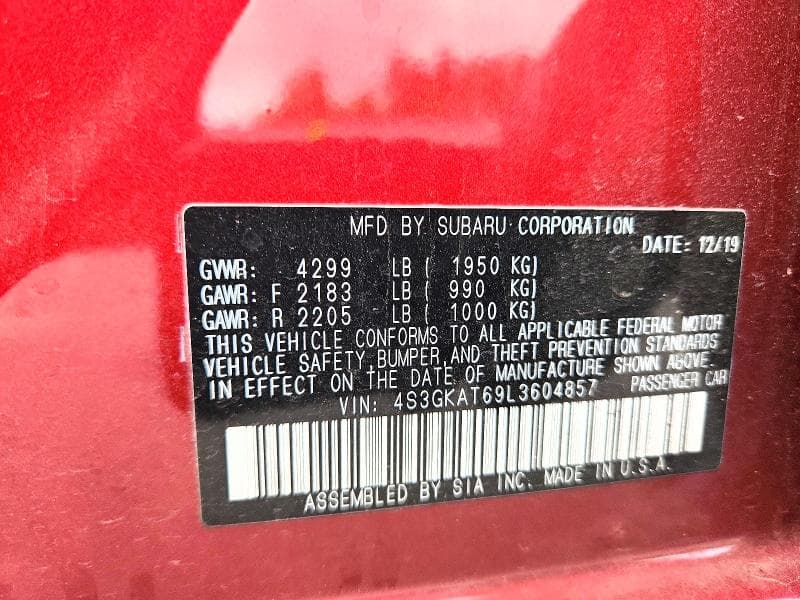 2020 SUBARU IMPREZA LIMITED LIMITED 13