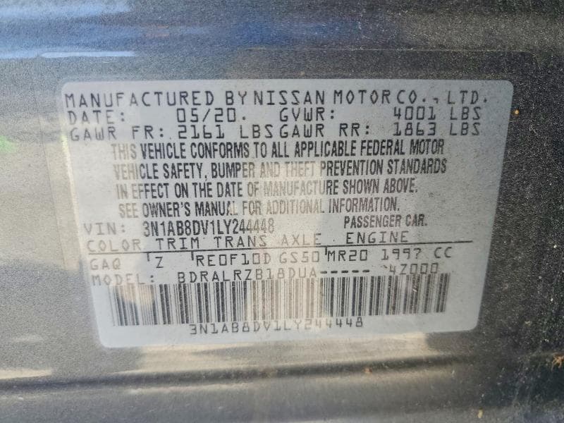 2020 NISSAN SENTRA SR 13