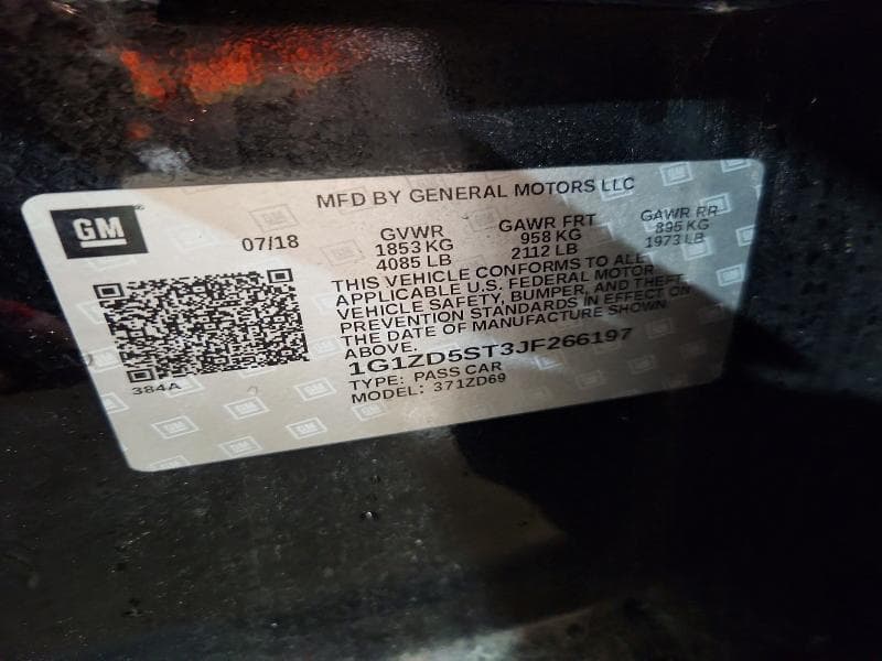 2018 CHEVROLET MALIBU LT LT 12