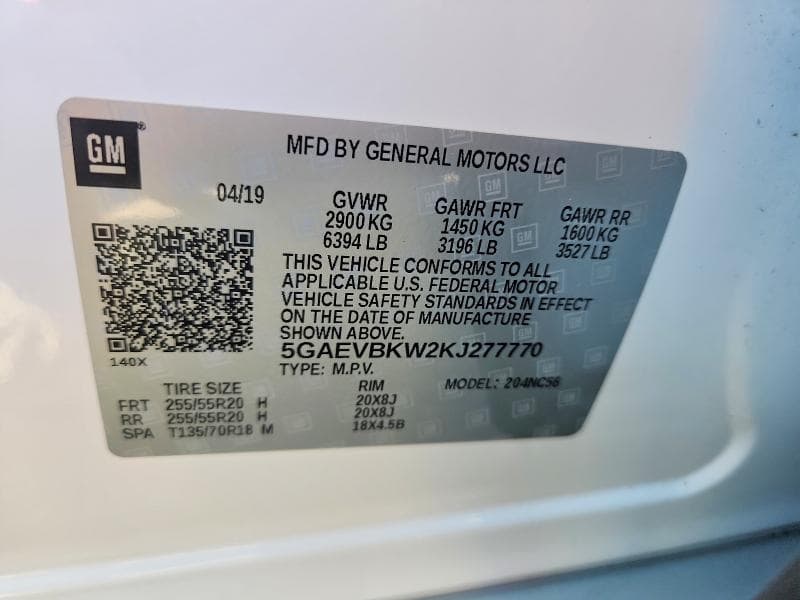 2019 BUICK ENCLAVE PREMIUM 13