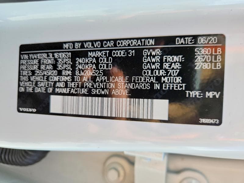 2020 VOLVO XC60 T5 INSCRIPTION 13