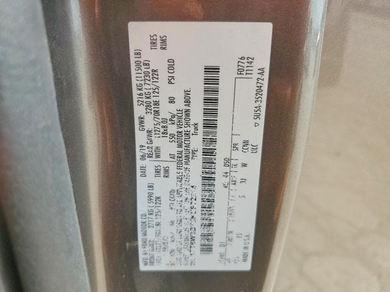 2019 FORD F350 SUPER DUTY SUPER DUTY 12