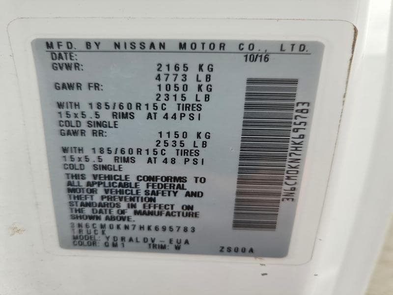 2017 NISSAN NV200 S 12