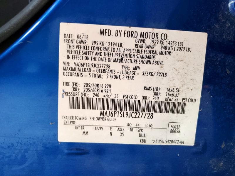 2018 FORD ECOSPORT S 13
