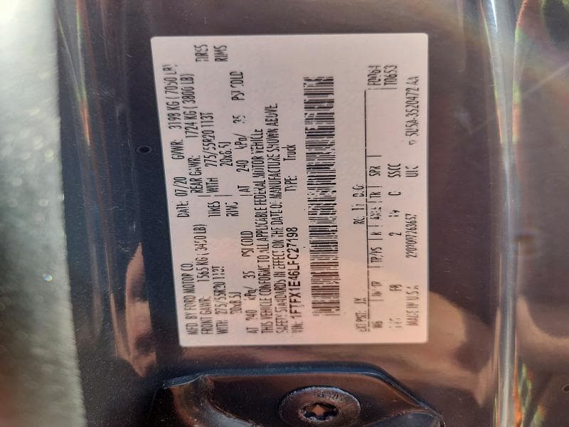 2020 FORD F150 SUPER CAB 12