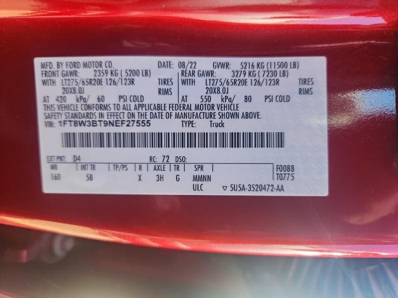 2022 FORD F350 SUPER DUTY 12