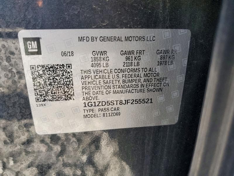 2018 CHEVROLET MALIBU LT 12