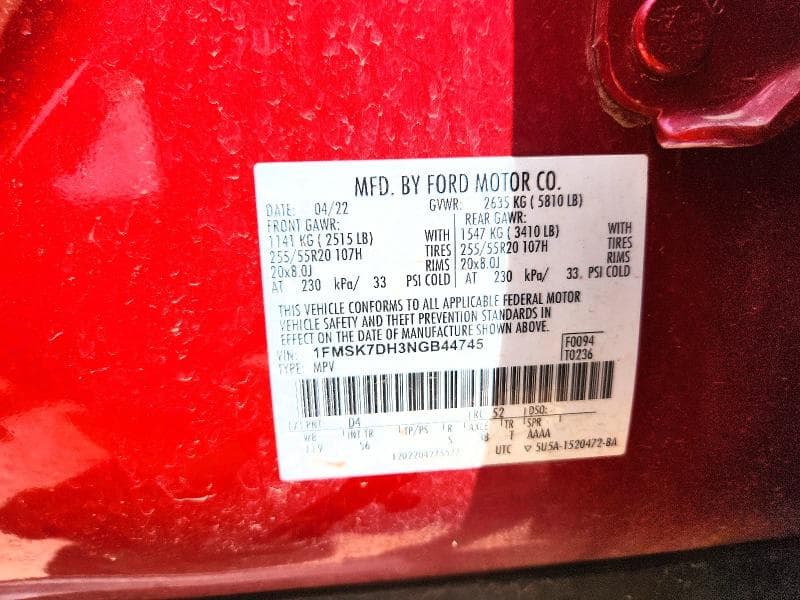 2022 FORD EXPLORER XLT 14