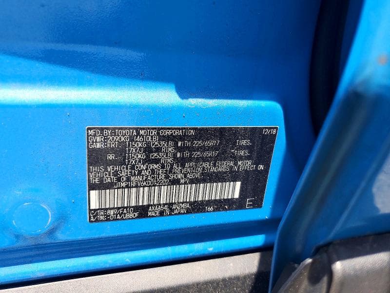 2019 TOYOTA RAV4 XLE 13