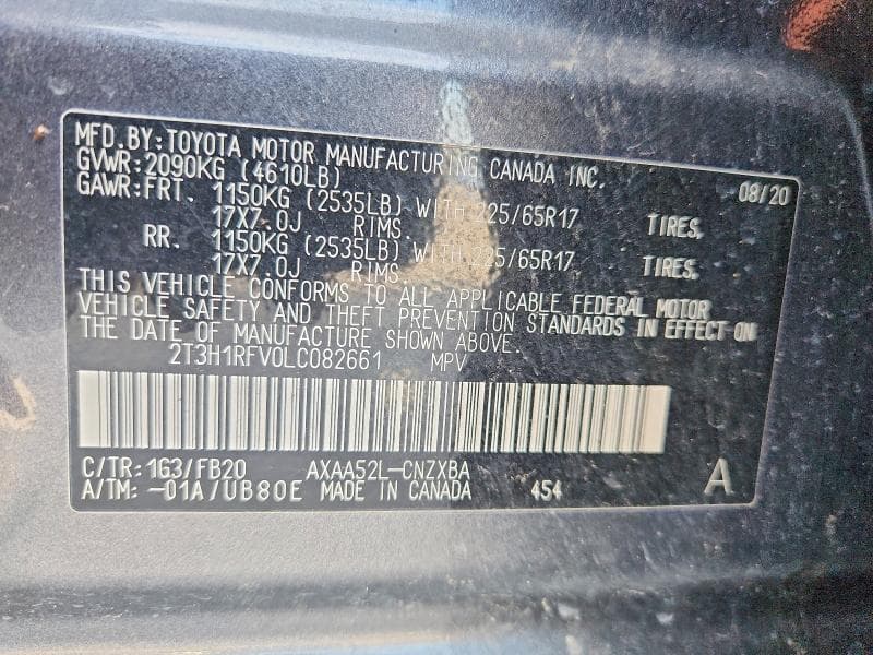 2020 TOYOTA RAV4 LE LE 13