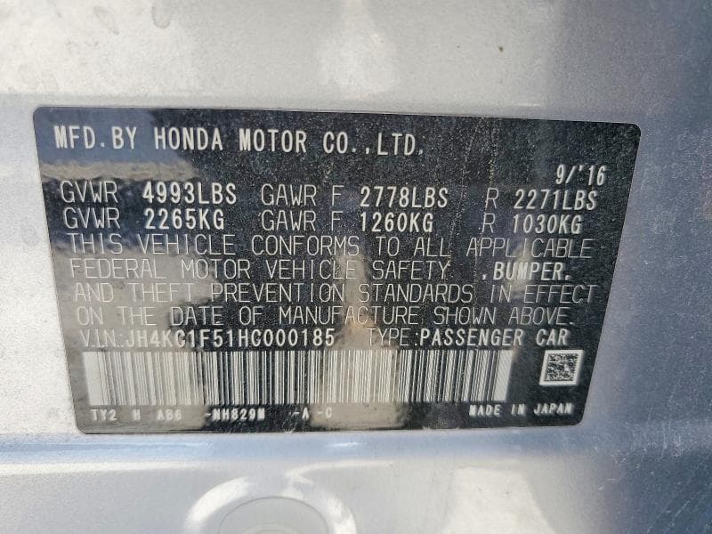 2017 ACURA RLX TECH TECH 13