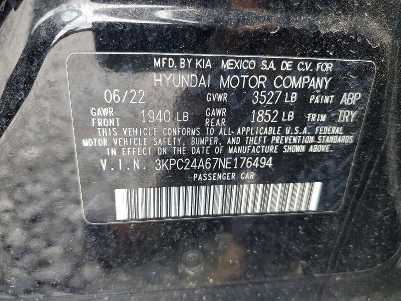 2022 HYUNDAI ACCENT SEL 12