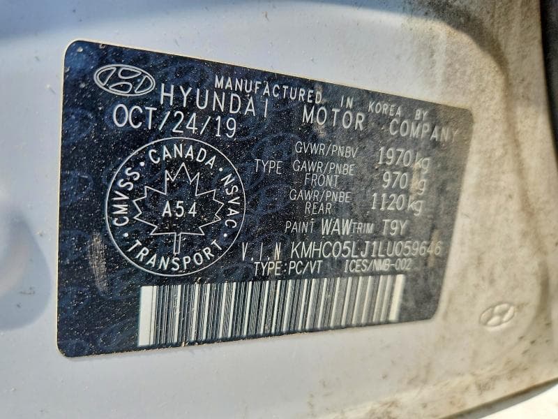 2020 HYUNDAI IONIQ ULTIMATE 12