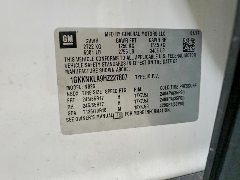 2017 GMC ACADIA SLE 13