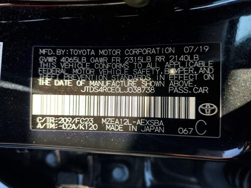 2020 TOYOTA COROLLA SE 13
