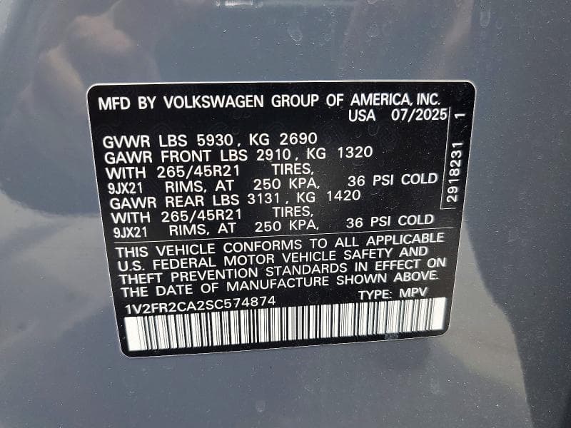 2025 VOLKSWAGEN ATLAS SEL PREMIUM R-LINE 14