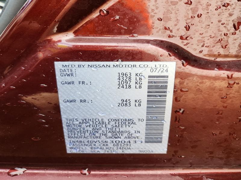 2025 NISSAN ALTIMA SV SV 13