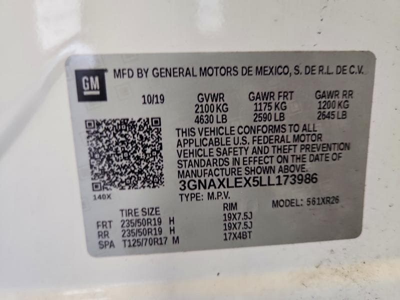 2020 CHEVROLET EQUINOX LT 13