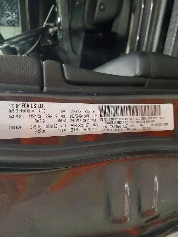 2019 JEEP GRAND CHEROKEE LIMITED LIMITED 13