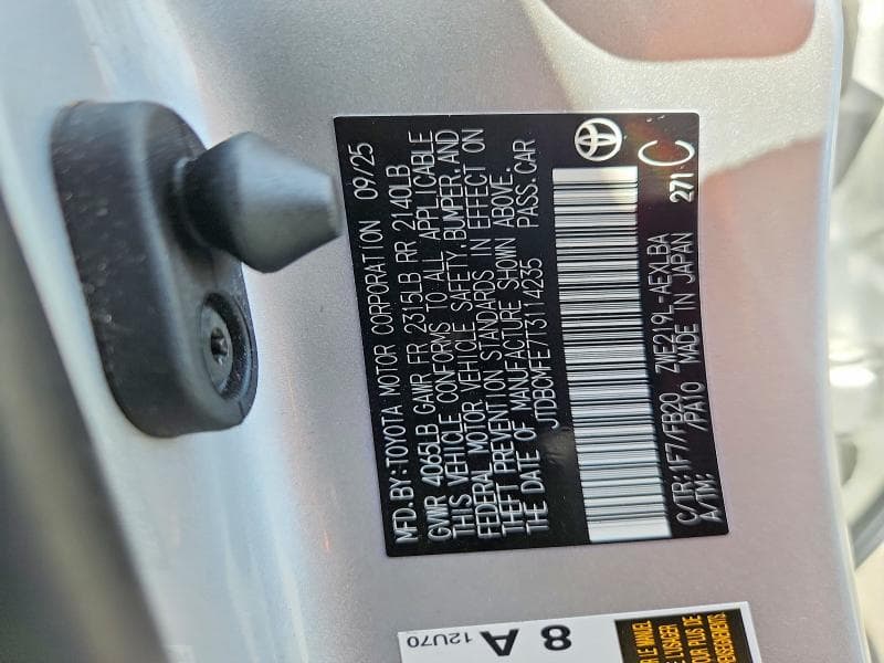 2026 TOYOTA COROLLA HYBRID LE 12