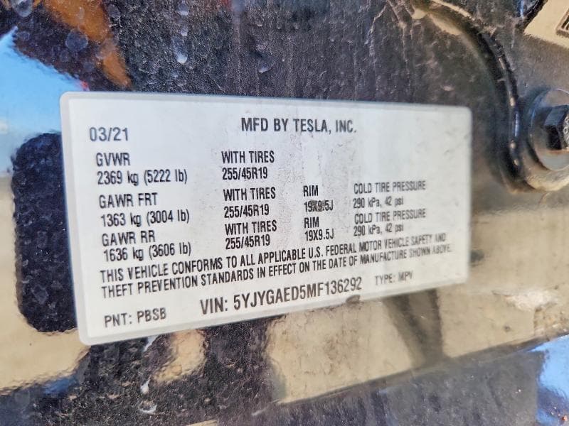 2021 TESLA MODEL Y 14