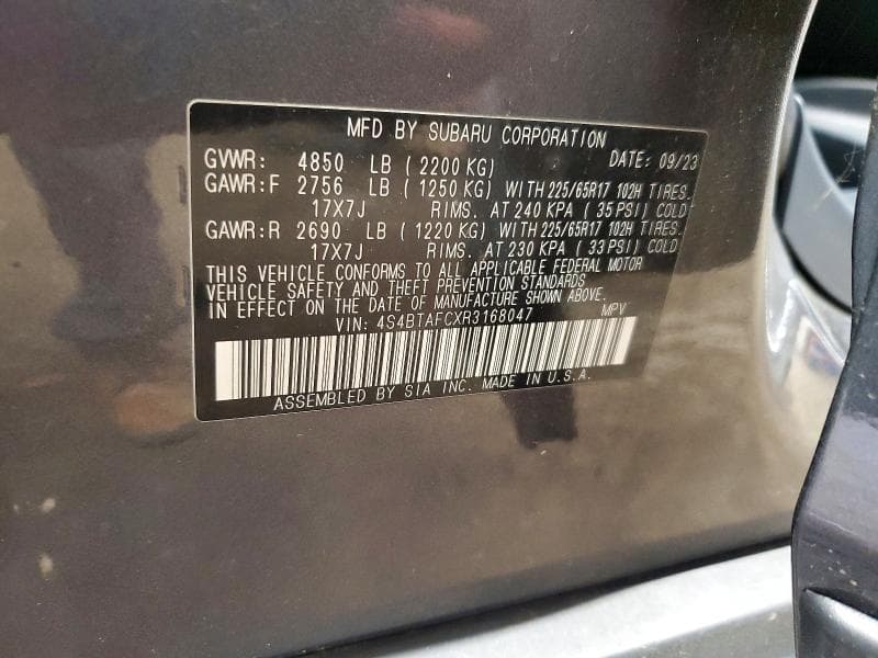 2024 SUBARU OUTBACK PREMIUM 12