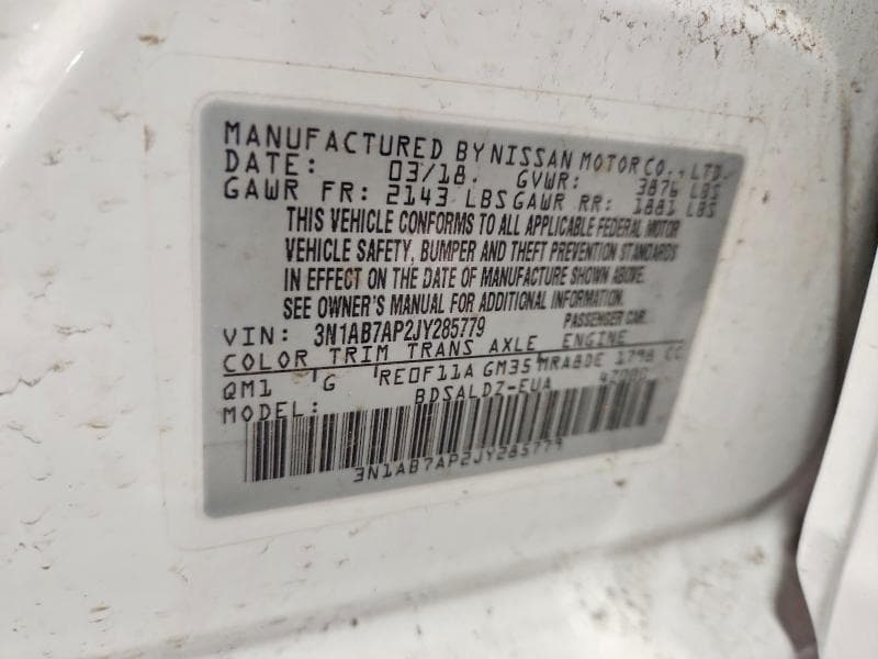 2018 NISSAN SENTRA SV 12