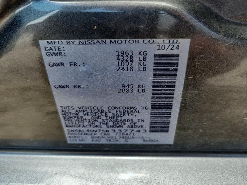 2025 NISSAN ALTIMA SV SV 13