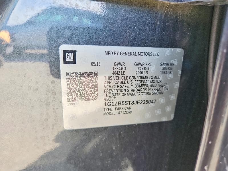 2018 CHEVROLET MALIBU LS 12