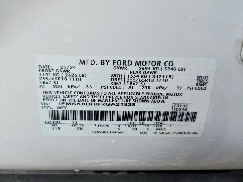 2024 FORD EXPL LTD 14