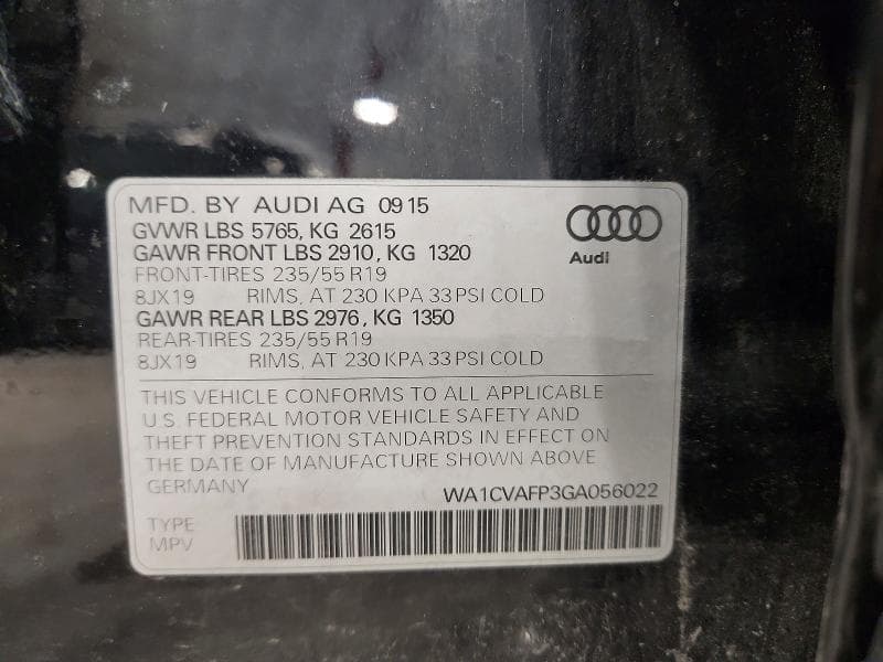 2016 AUDI Q5 TDI PREMIUM PLUS TDI PREMIUM PLUS 14