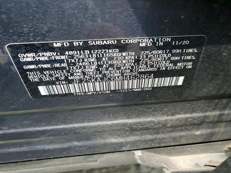 2021 SUBARU FORESTER PREMIUM 13