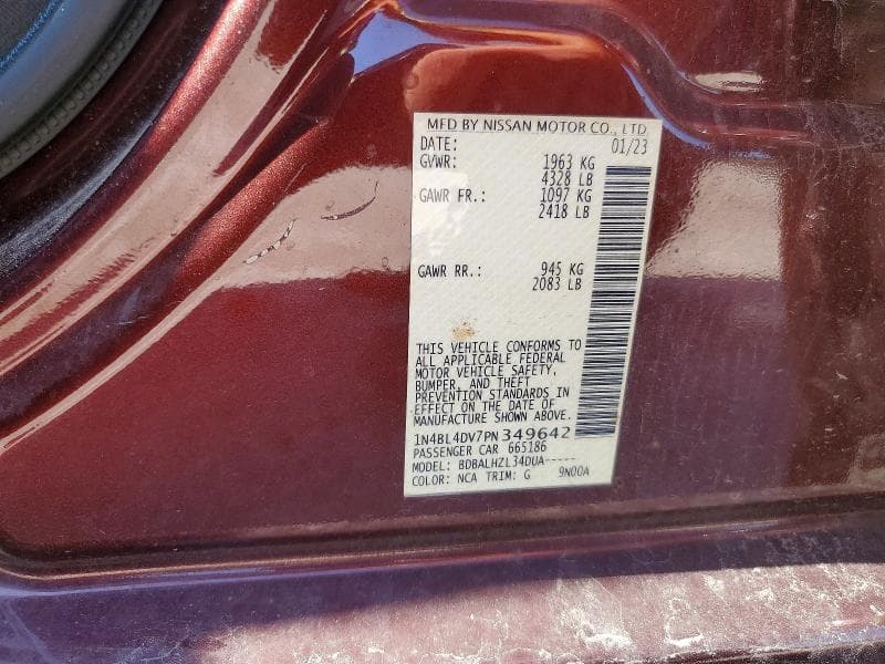 2023 NISSAN ALTIMA SV SV 12