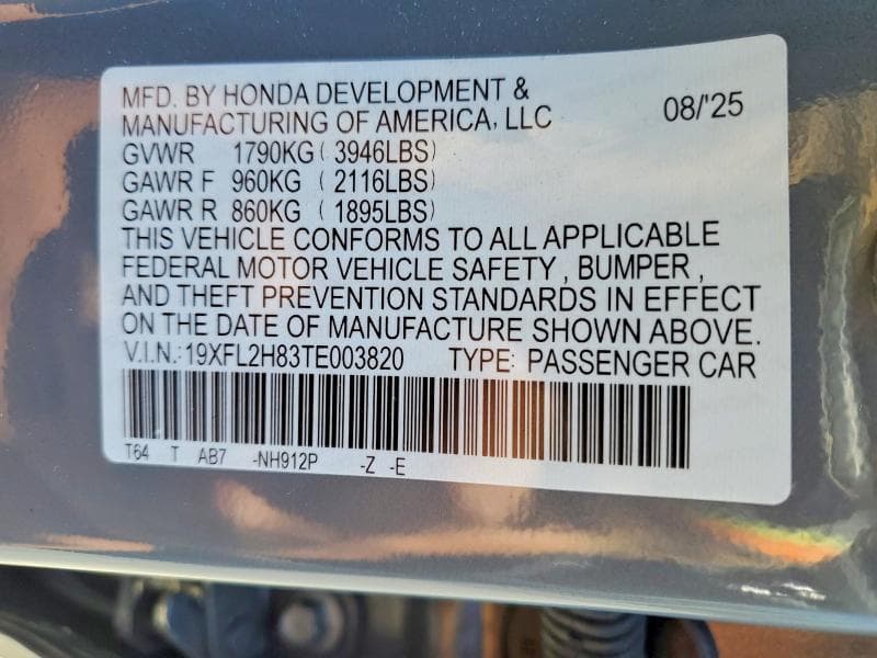 2026 HONDA CIVIC SPORT 12
