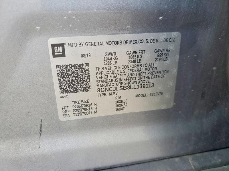 2020 CHEVROLET TRAX 1LT 12