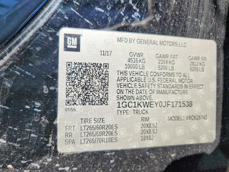 2018 CHEVROLET SILVERADO K2500 HEAVY DUTY LTZ K2500 HEAVY DUTY LTZ 12