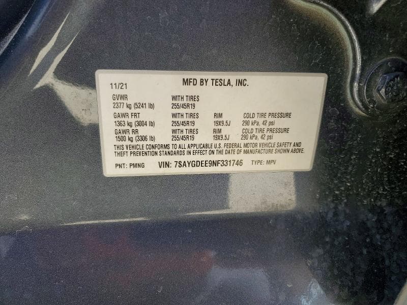 2022 TESLA MODEL Y 12
