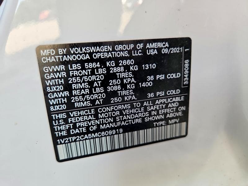 2021 VOLKSWAGEN ATLAS SEL PREMIUM SEL PREMIUM 14