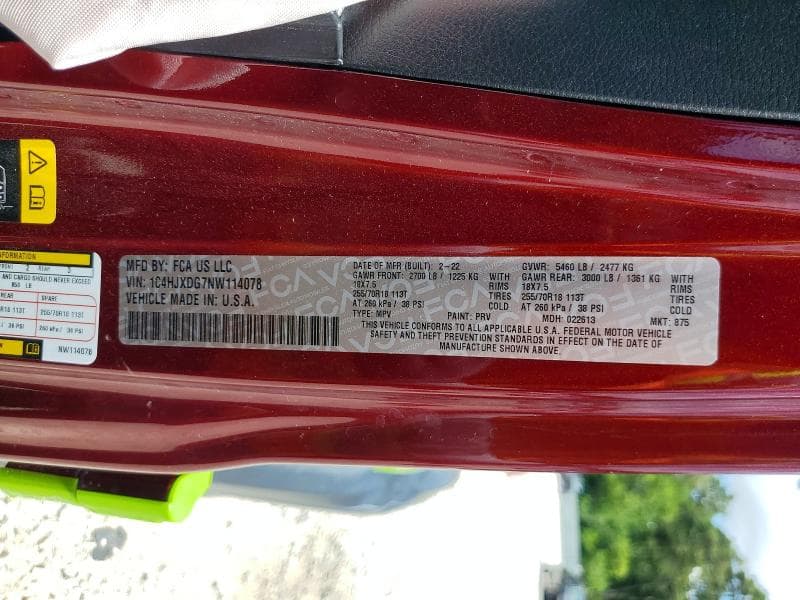 2022 JEEP WRANGLER UNLIMITED SPORT 13