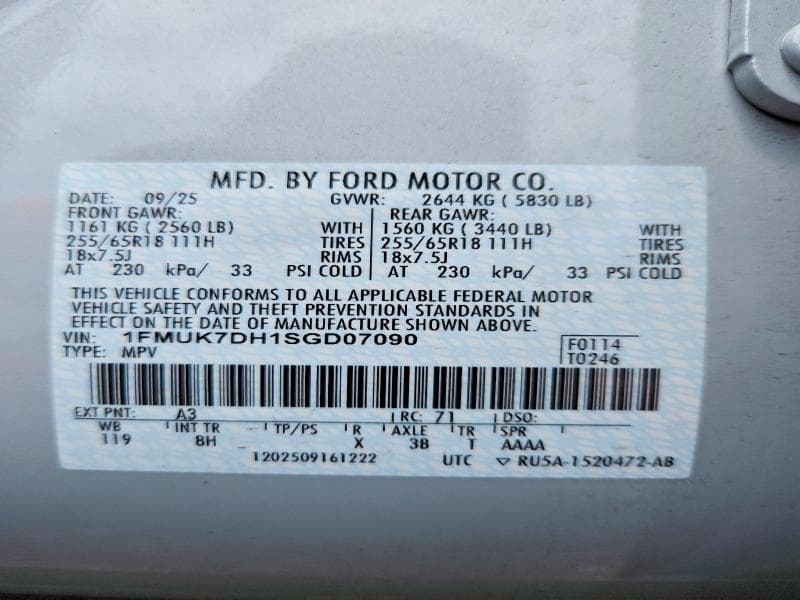 2025 FORD EXPLORER ACTIVE 14