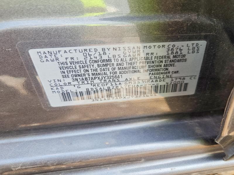 2018 NISSAN SENTRA S 12