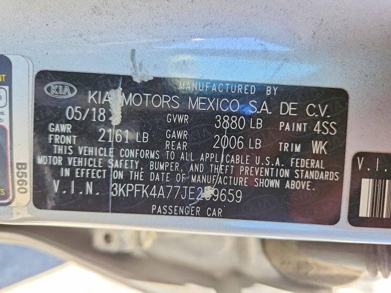 2018 KIA FORTE LX 12