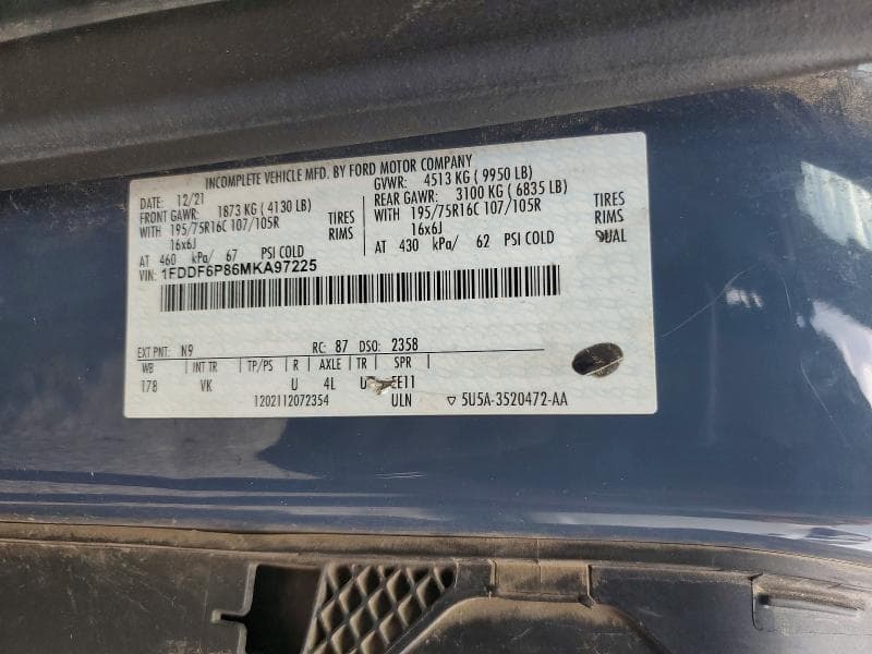 2021 FORD TRANSIT DELIVERY TRUCK 12
