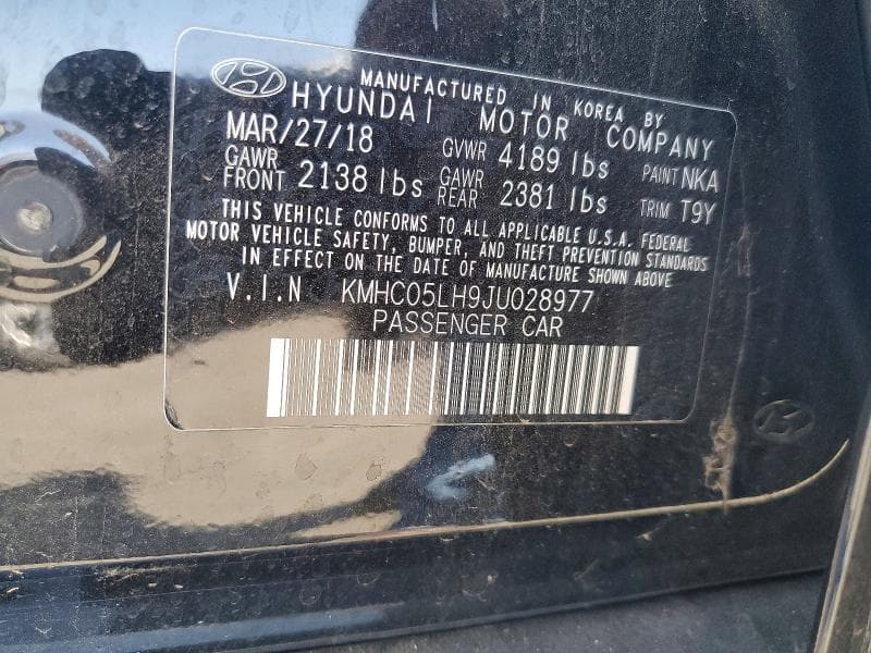2018 HYUNDAI IONIQ LIMITED 12