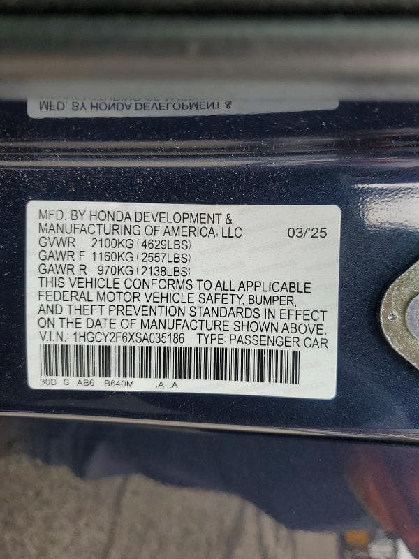 2025 HONDA ACCORD HYBRID EXL 12