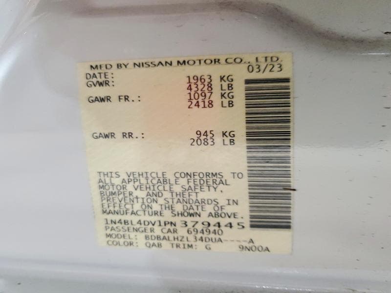 2023 NISSAN ALTIMA SV 23
