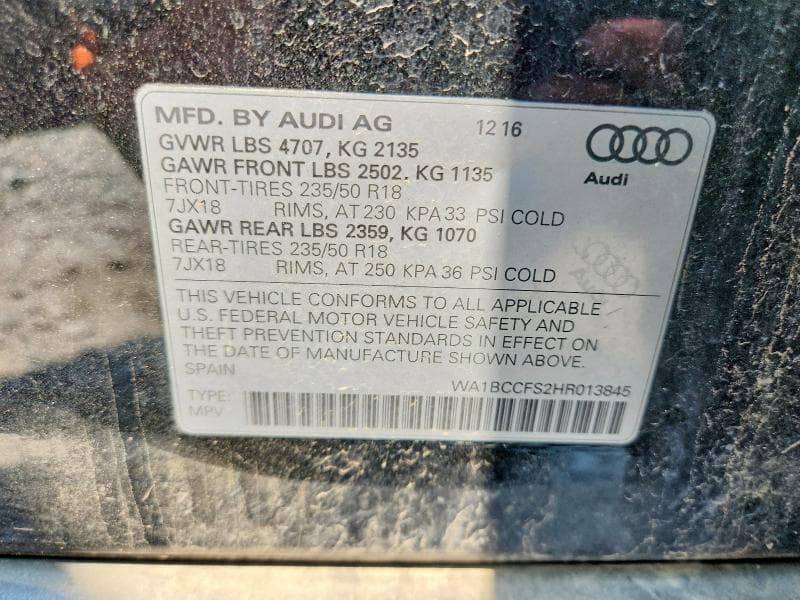 2017 AUDI Q3 PREMIUM 13