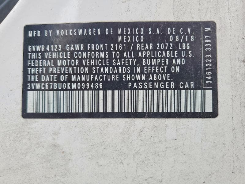 2019 VOLKSWAGEN JETTA S 12