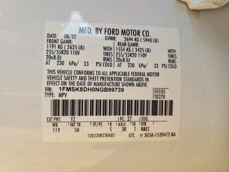 2022 FORD EXPLORER XLT 13